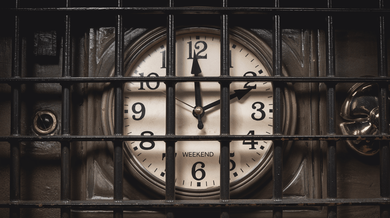 Brain scan comparison showing stress patterns in traditional weekend workers versus flexible schedule workers