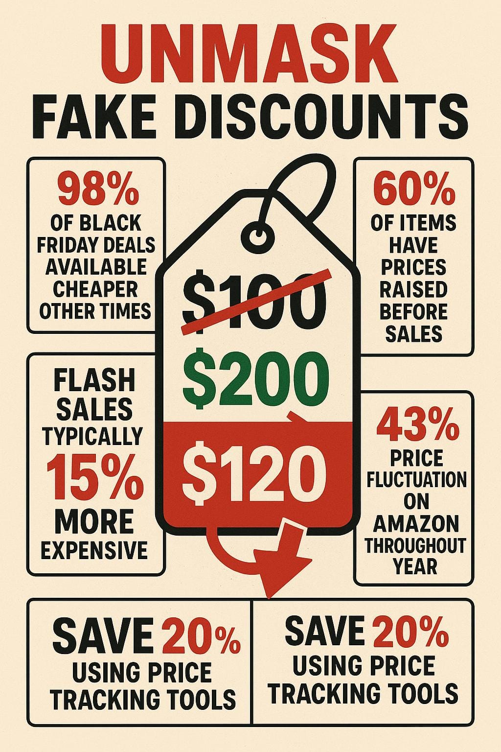 Chart showing 98% of Black Friday deals available at same or lower prices at other times of year according to Which? study