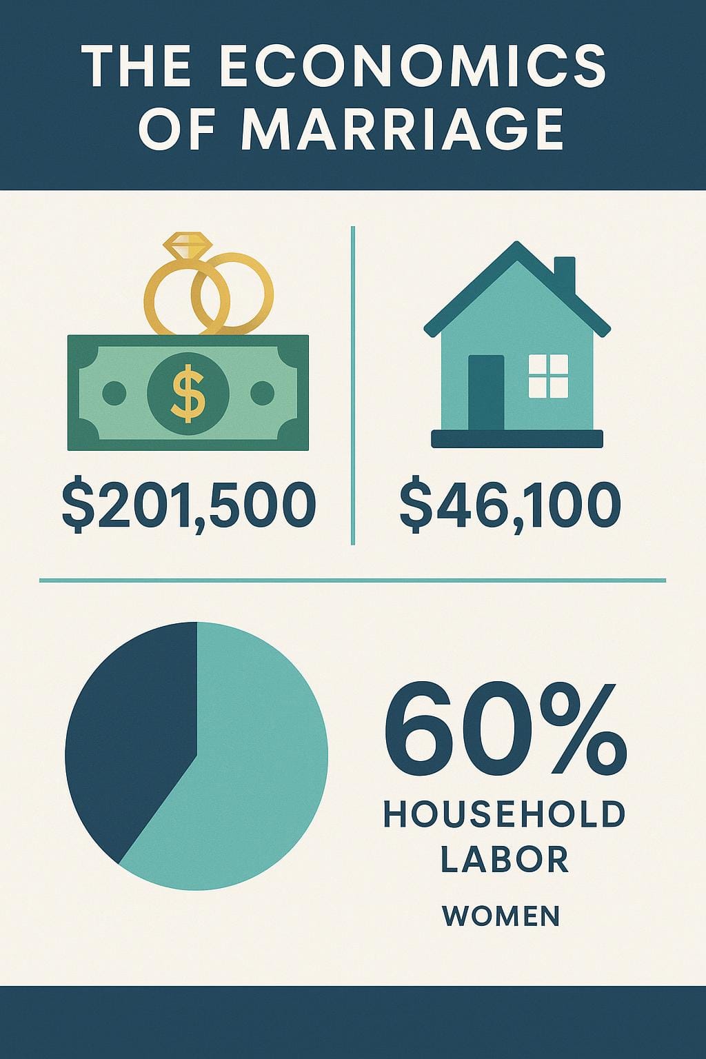 Graph showing wealth gap between married and single households based on Federal Reserve data