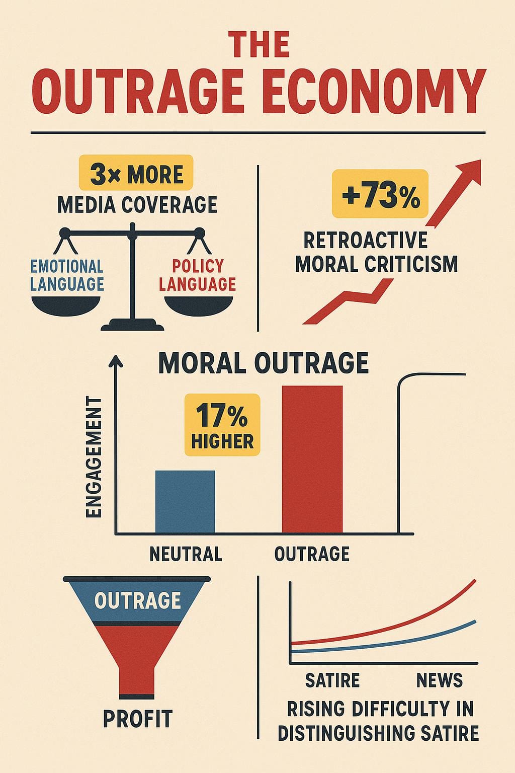 Graph showing the 217% increase in moral-emotional language in political discourse